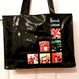 Harrods London black tote,